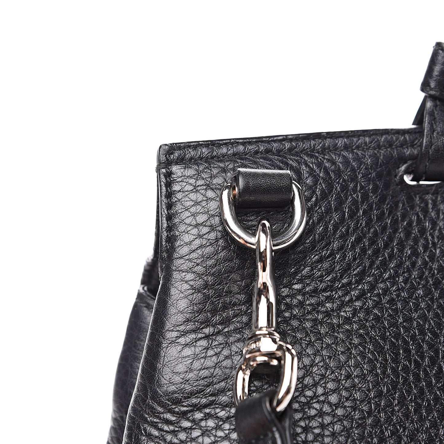 Cellarius Calfskin Medium Bamboo Daily Top Handle Bag Black