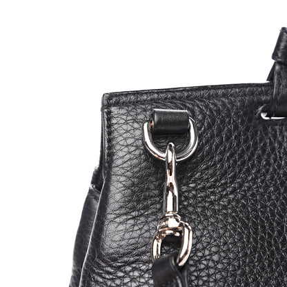 Gucci Cellarius Calfskin Medium Bamboo Daily Top Handle Bag Black 13 of 15