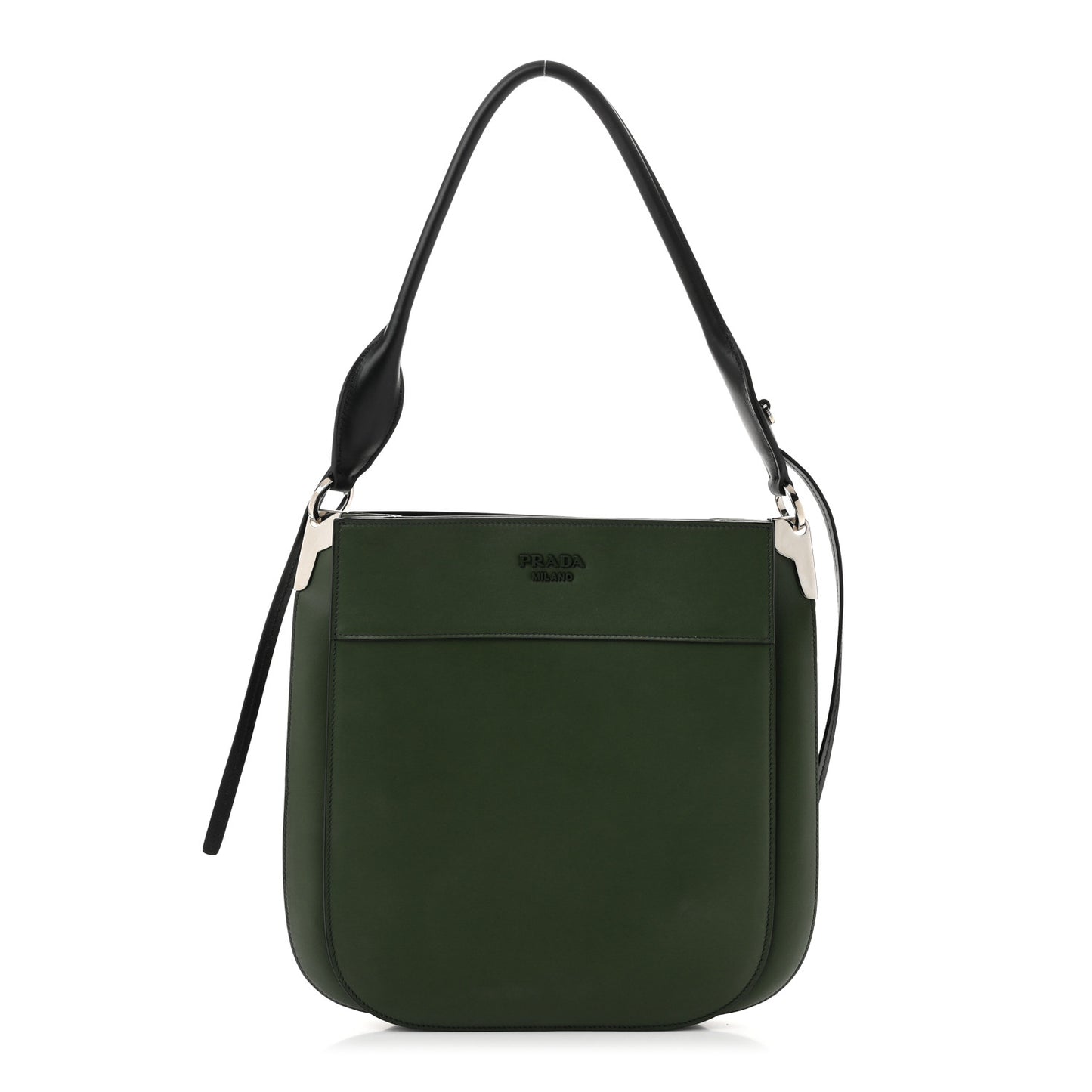 City Calfskin Margit Bag Green Black