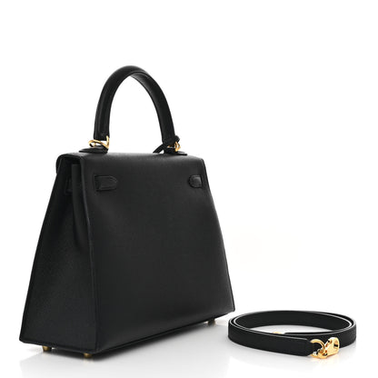 Hermes Epsom Kelly Sellier 25 Black 3 of 11