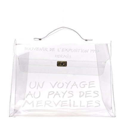 Hermes Vinyl Souvenir De L'Exposition Kelly Transparent 1 of 11