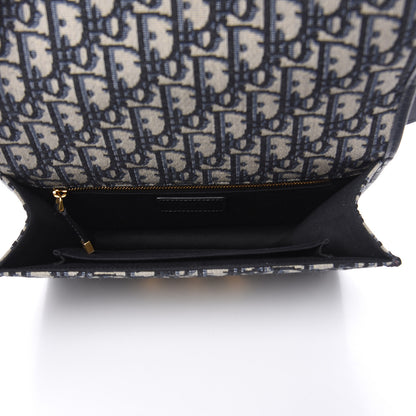 Christian Dior Oblique 30 Montaigne Flap Bag Blue 5 of 10