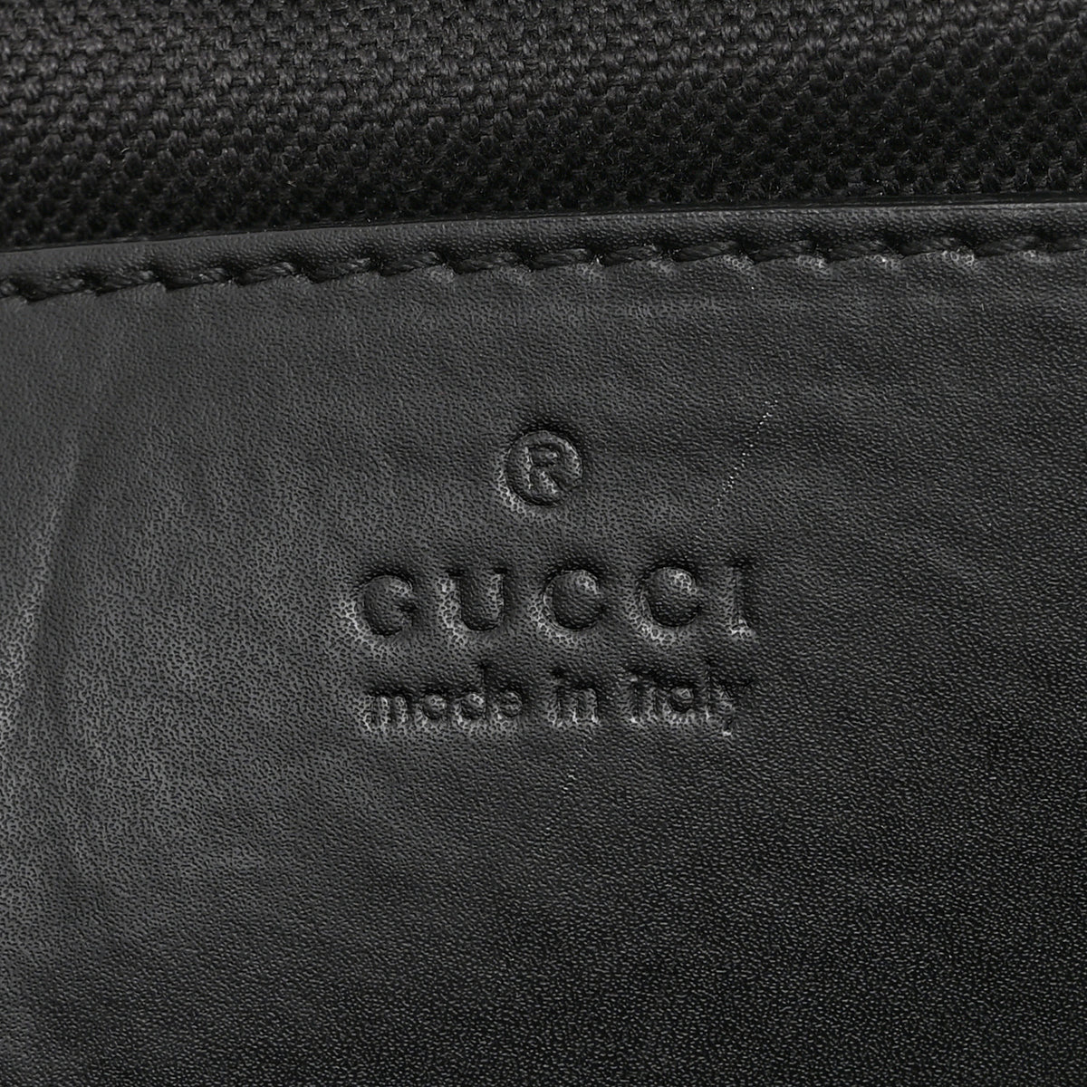 GG Supreme Monogram Calfskin Web Sling Backpack Black Grey
