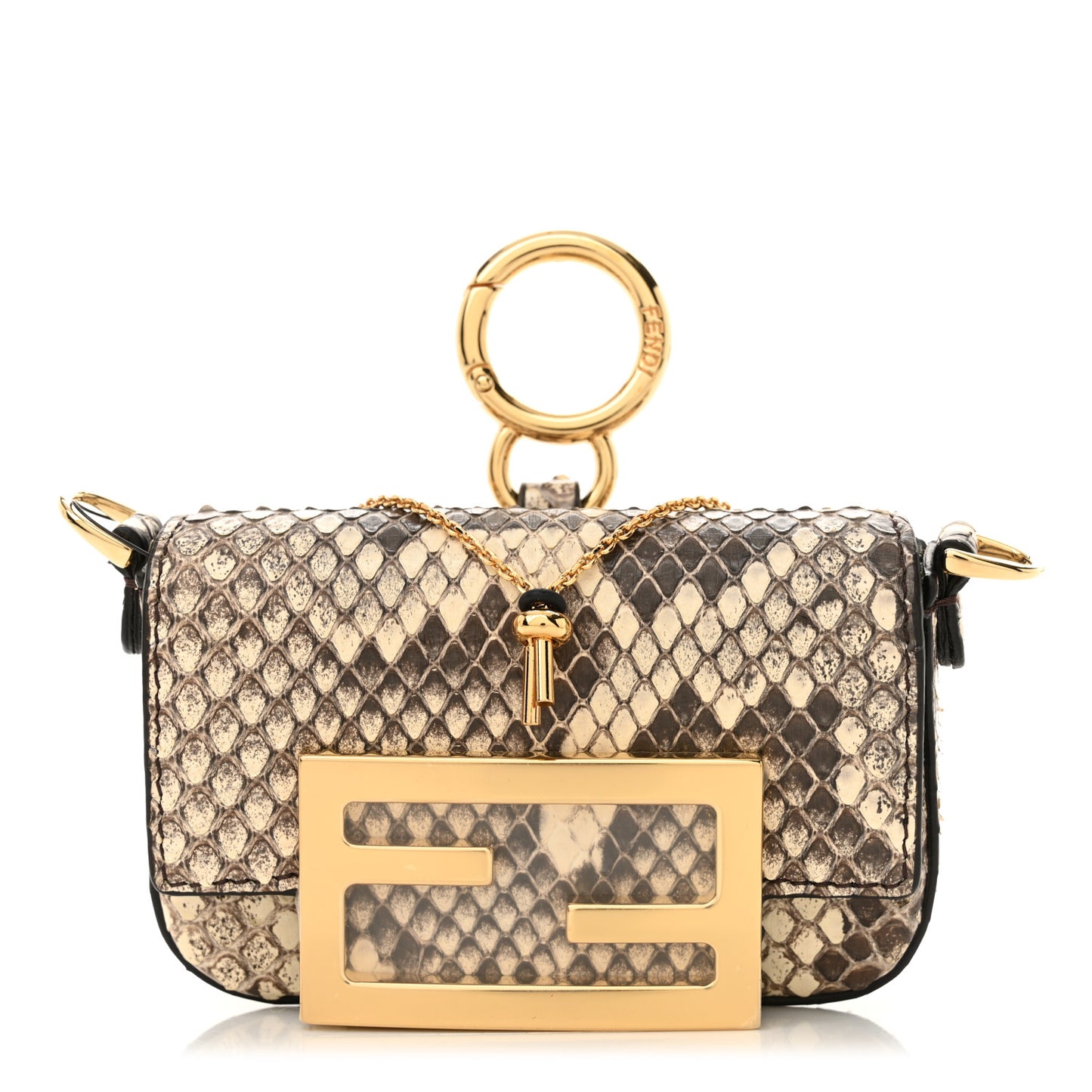 Snakeskin Nano Maxi Buckle Baguette Charm Daisy Roccia