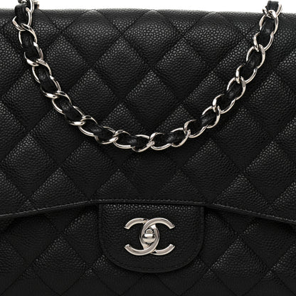 Chanel Caviar Quilted Jumbo Single Flap Black 8 of 11