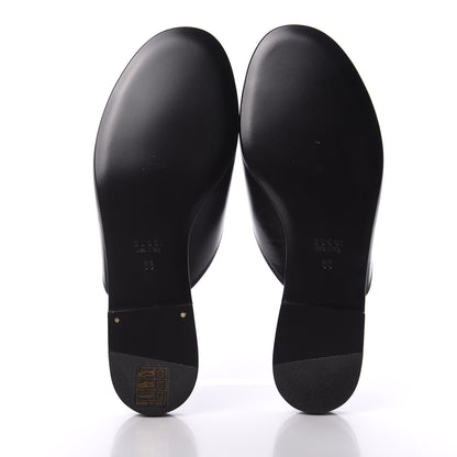 Gucci Malaga Kid Horsebit Slide Sandals 35 Black 5 of 10