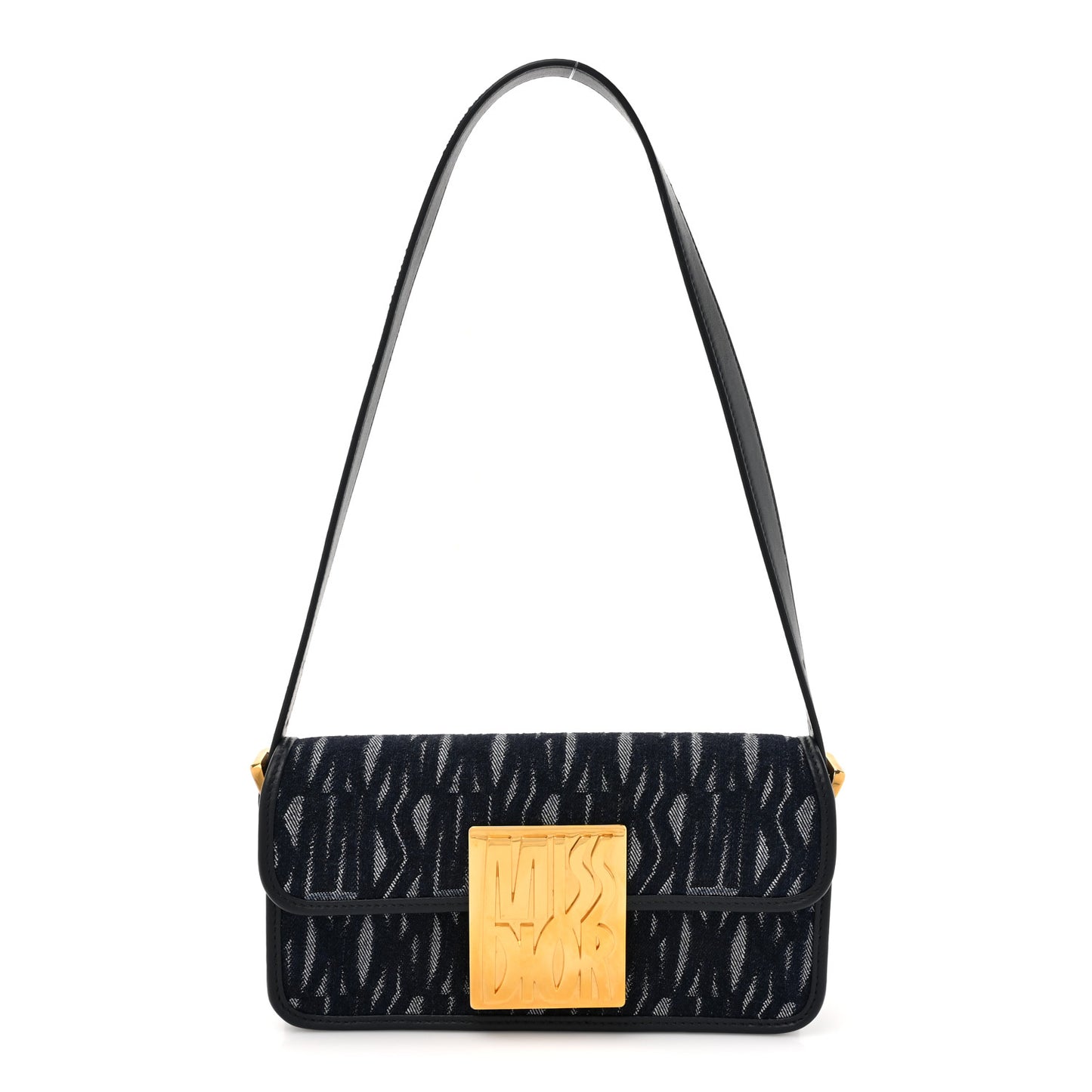 Denim All Over Miss Dior Flap Blue