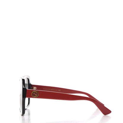 Gucci Acetate Square Frame GG0096S Sunglasses Black Red 3 of 7