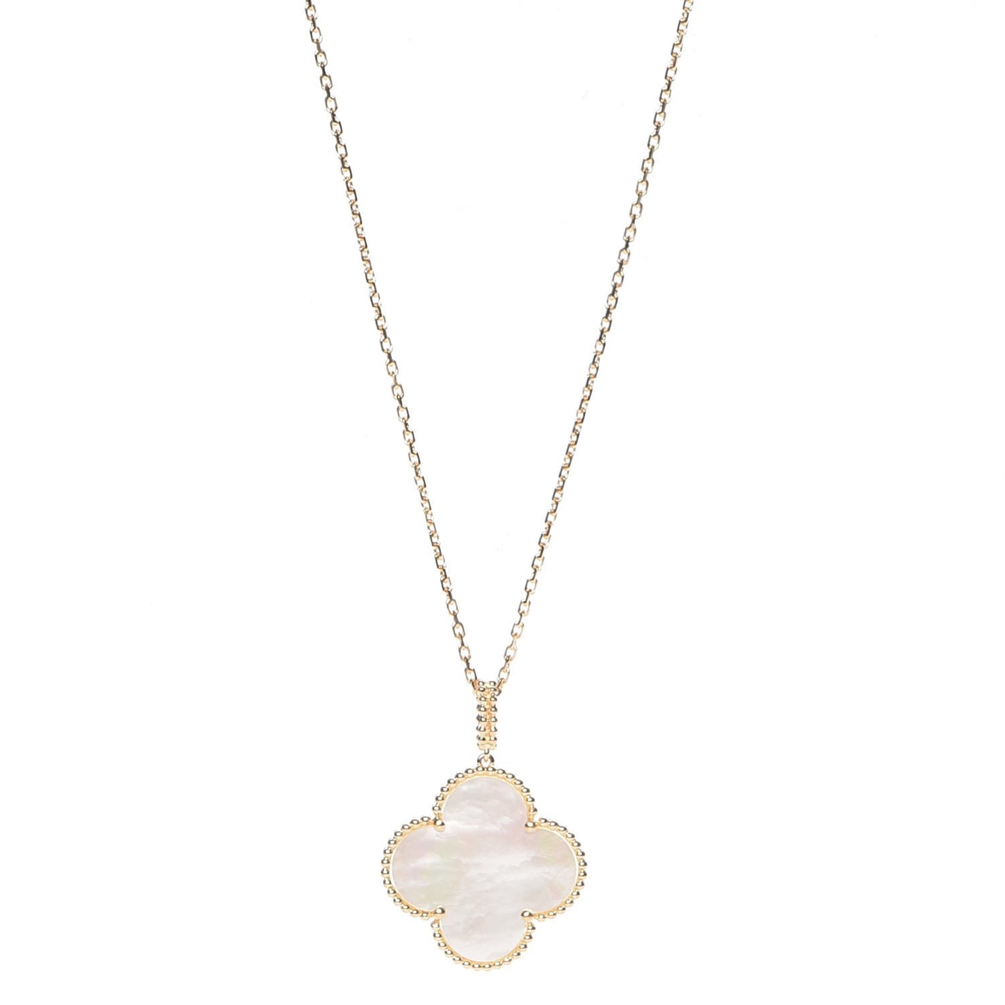 18K Yellow Gold Mother of Pearl Magic Alhambra Long Necklace