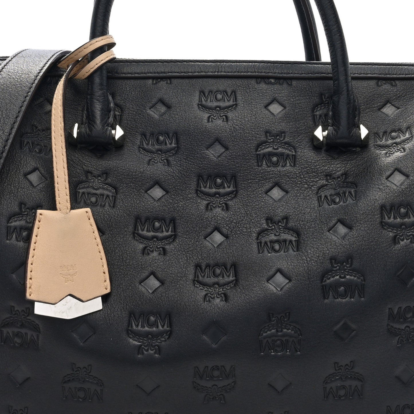 Calfskin Ottomar Monogram Essential Boston Bag Black