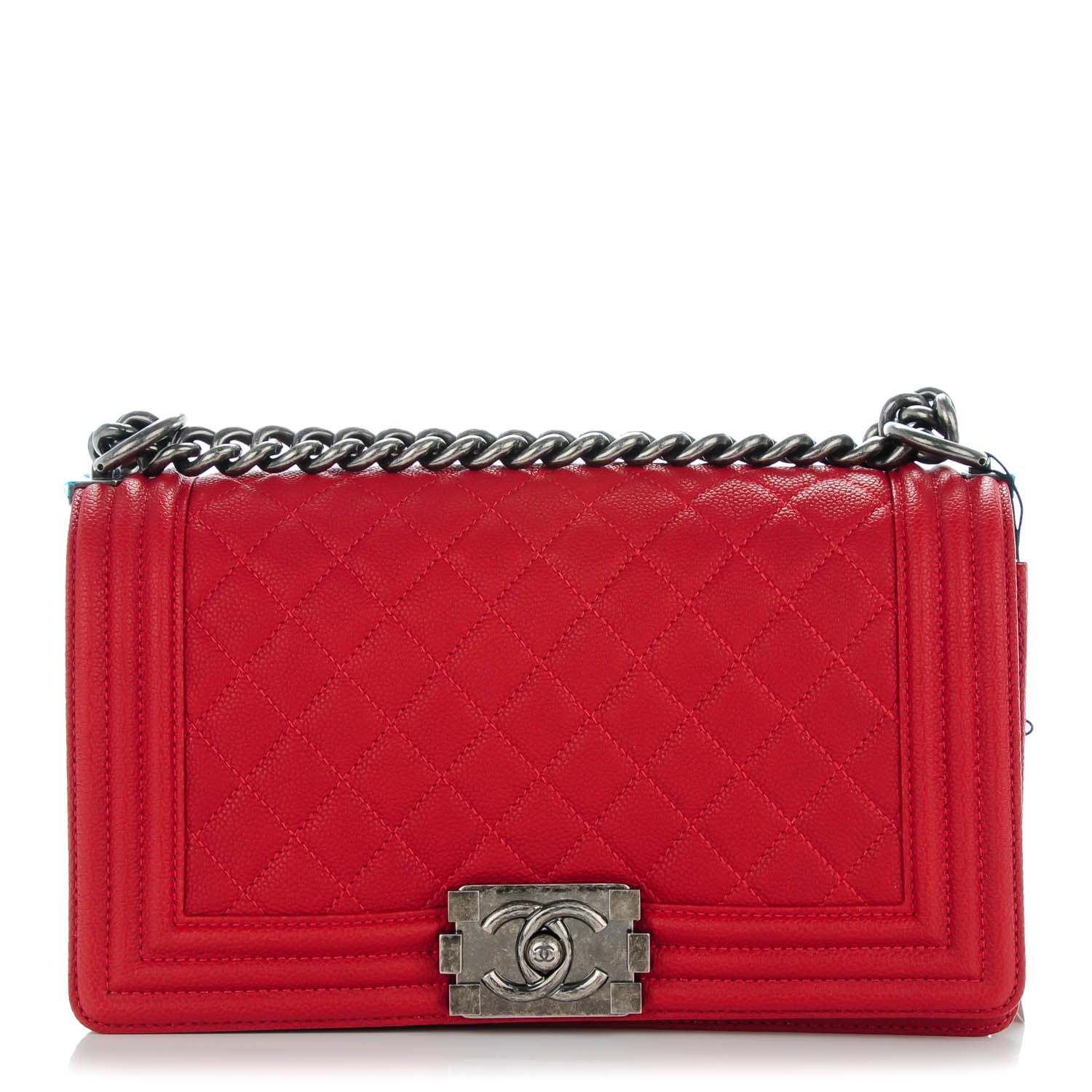Chanel Caviar Quilted Medium Boy Flap Red 1 of 7