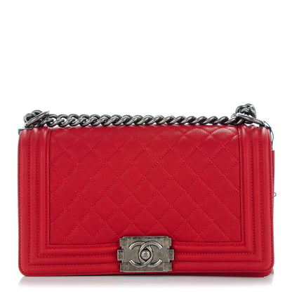 Chanel Caviar Quilted Medium Boy Flap Red 1 of 7