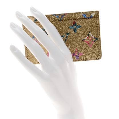 Louis Vuitton Metallic Monogram LV Garden Card Holder Gold 2 of 6