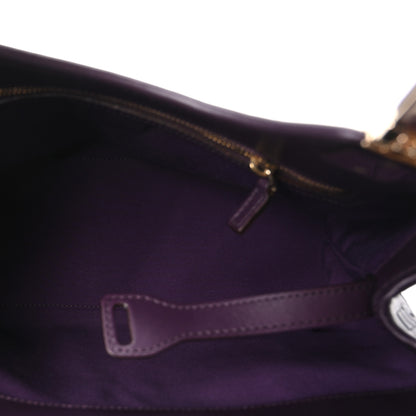 Gucci Calfskin Horsebit Embossed Shoulder Bag Purple 5 of 10