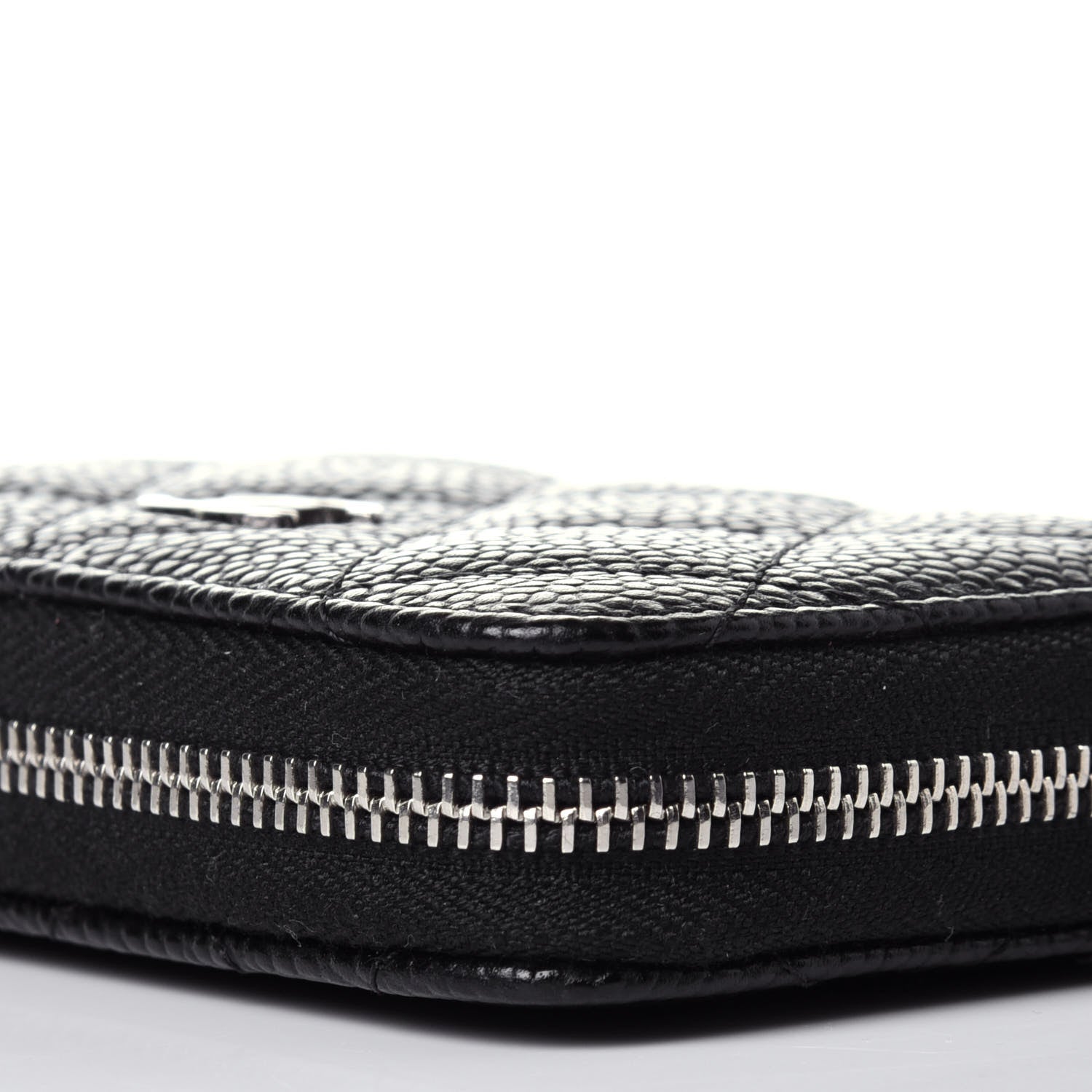 Chanel Caviar Quilted Zip Coin Purse Black 9 of 10