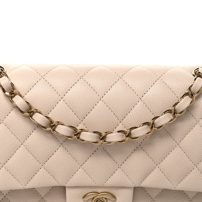 Chanel Caviar Quilted Medium Double Flap Ecru 7 of 9