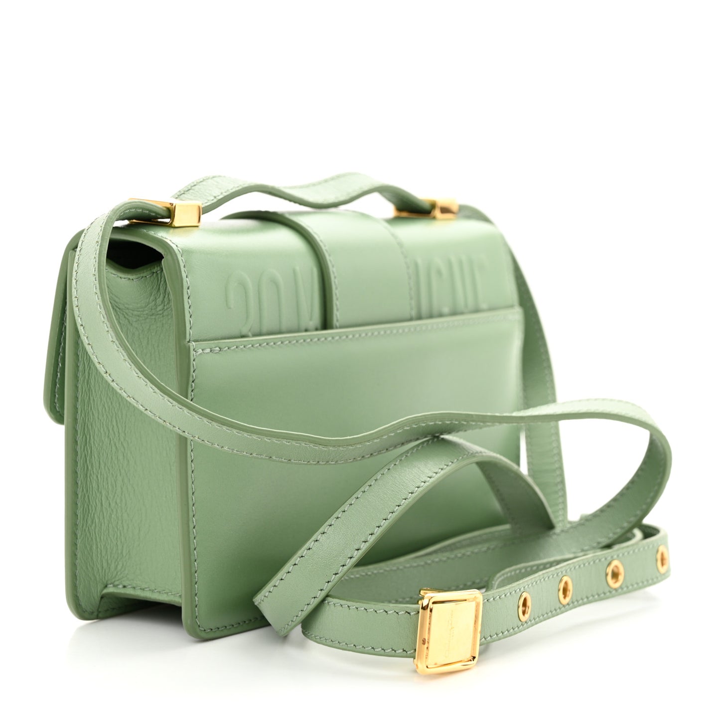 Smooth Calfskin Micro 30 Montaigne Flap Bag Mint Green