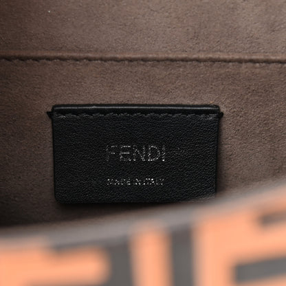 Fendi Vitello Century F is Fendi Whipstitch Threads FF Embossed Kan I Shoulder Bag Tobacco Orzo 5 of 11