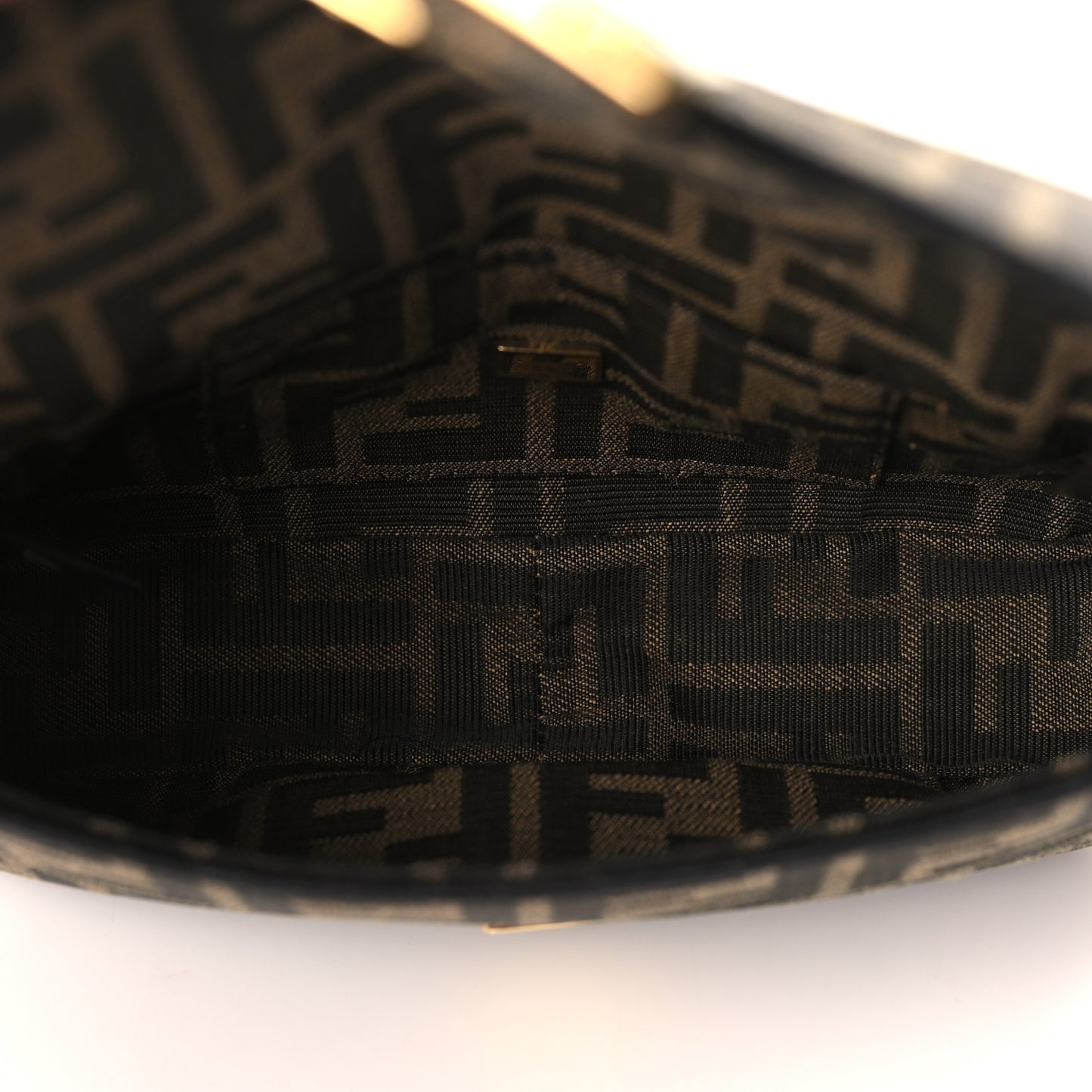Fabric Jacquard FF 1974 Mini Baguette Tobacco Moro Black
