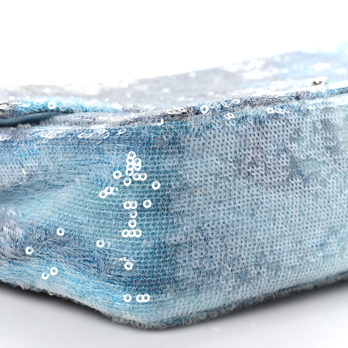 Sequin Large Waterfall Flap Light Blue