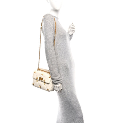 Valentino Garavani Nappa Medium Roman Stud Shoulder Bag Ivory 2 of 10