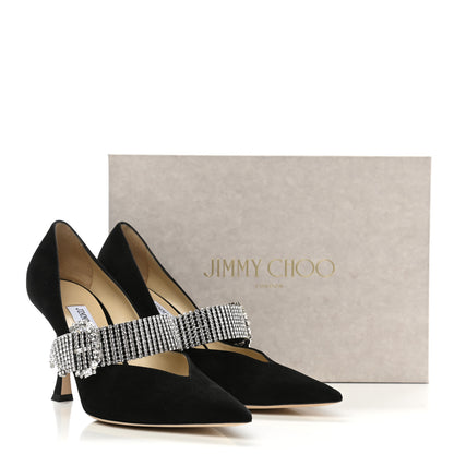 Jimmy Choo Suede Crystal Kari 90 Pumps 39 Black 9 of 9