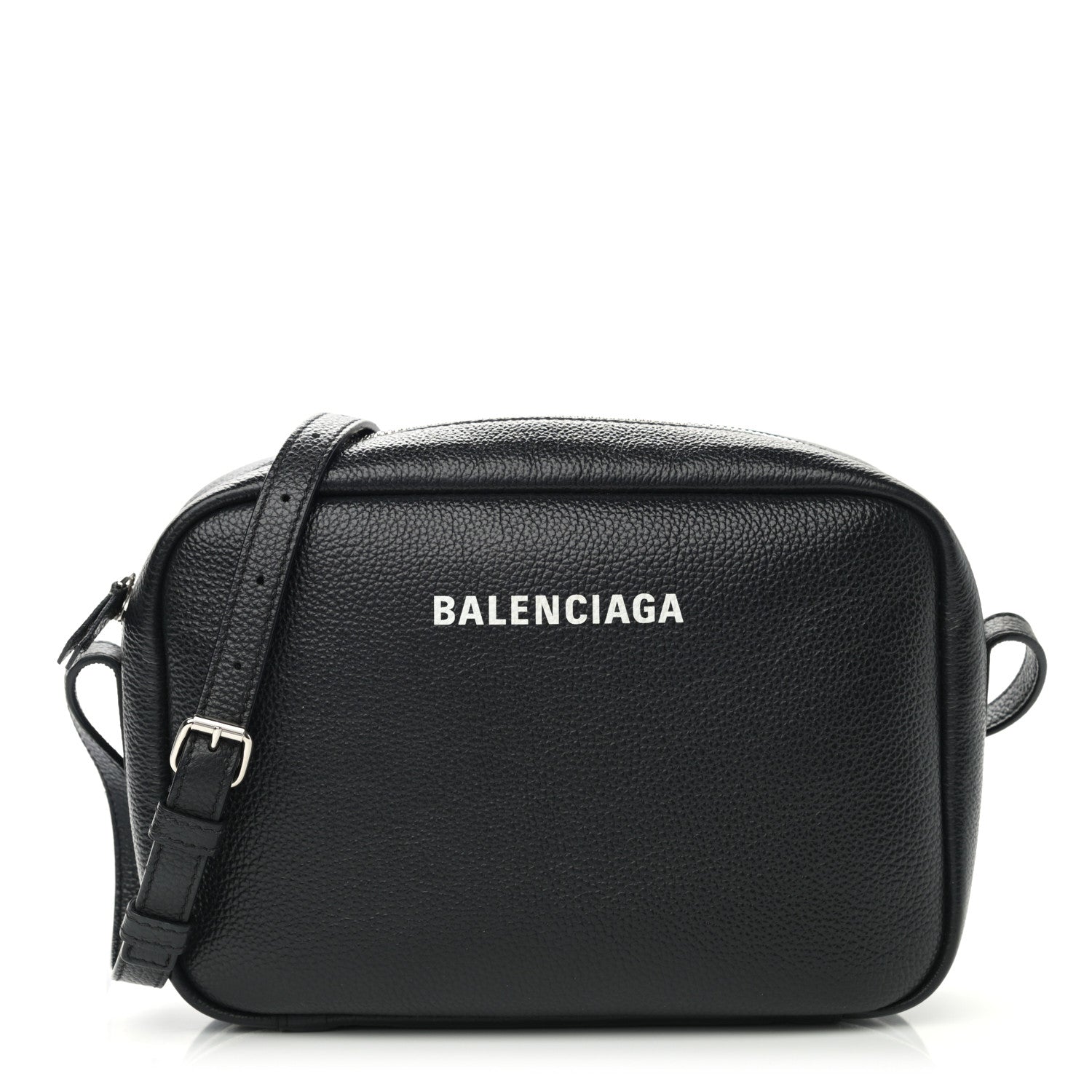 Balenciaga Calfskin Logo M Everyday Camera Bag Black 1 of 9
