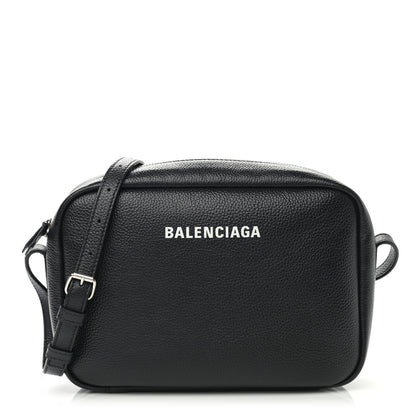 Balenciaga Calfskin Logo M Everyday Camera Bag Black 1 of 9