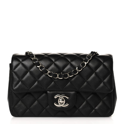 Chanel Lambskin Quilted Mini Rectangular Flap Black 1 of 10