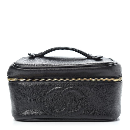Chanel Caviar Vanity Cosmetic Case Black 1 of 10