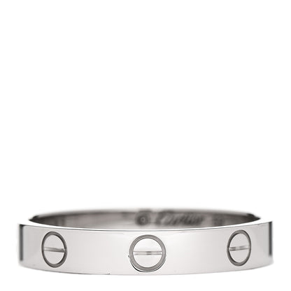 Cartier 18K White Gold 3.5mm LOVE Wedding Band Ring 59 8.75 1 of 4