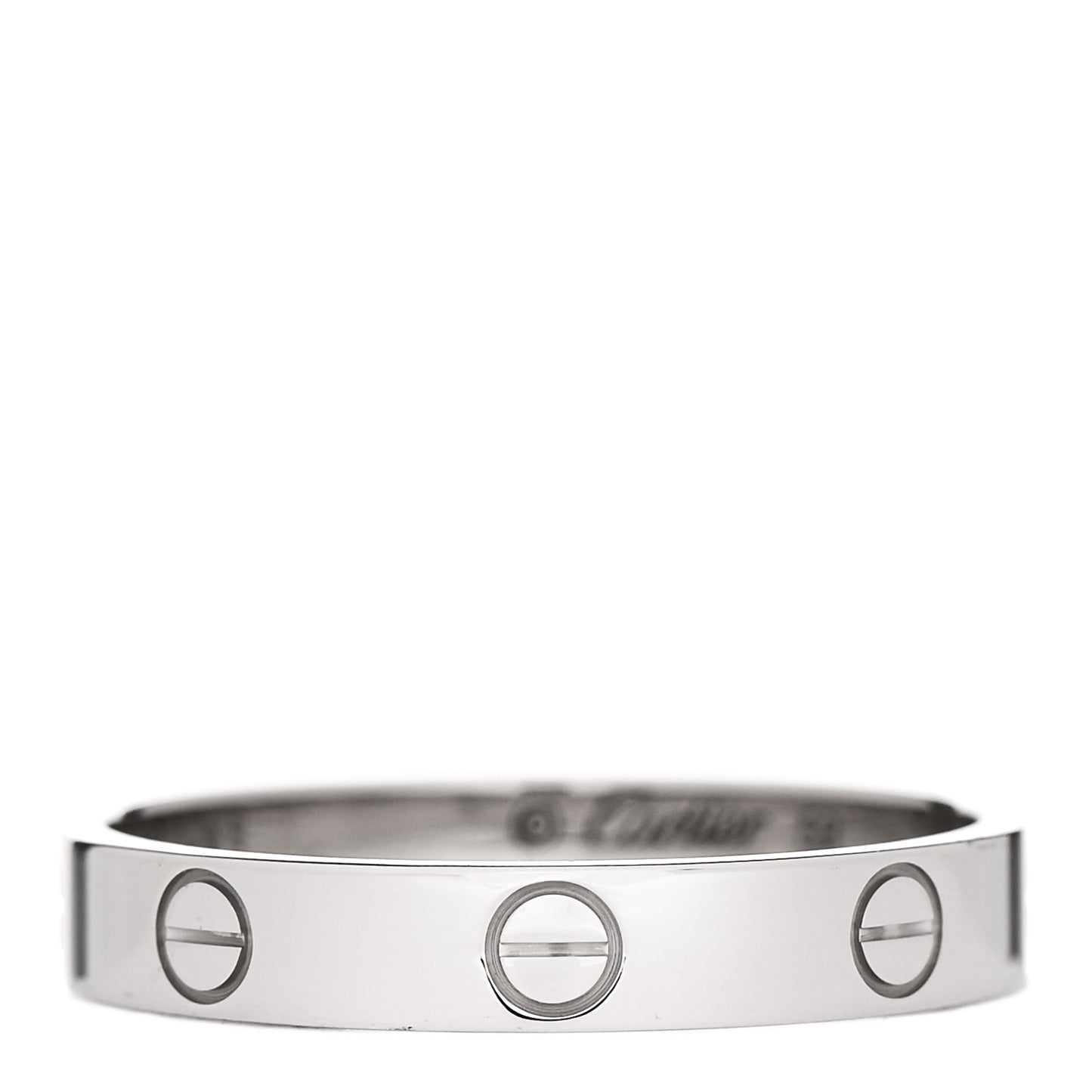 18K White Gold 3.5mm LOVE Wedding Band Ring 59 8.75