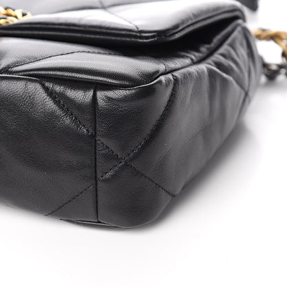 Chanel Goatskin Quilted Medium 19 Flap Black 9 of 11