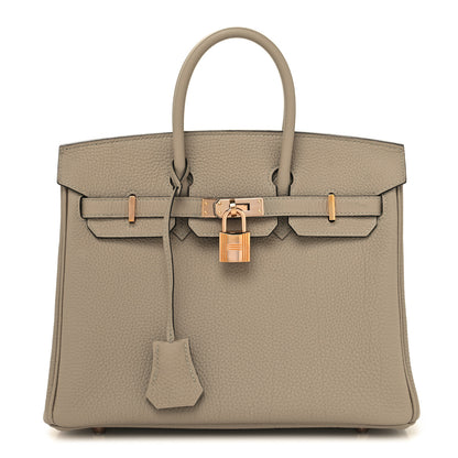 Hermes Togo Birkin 25 Gris Tourterelle 1 of 13
