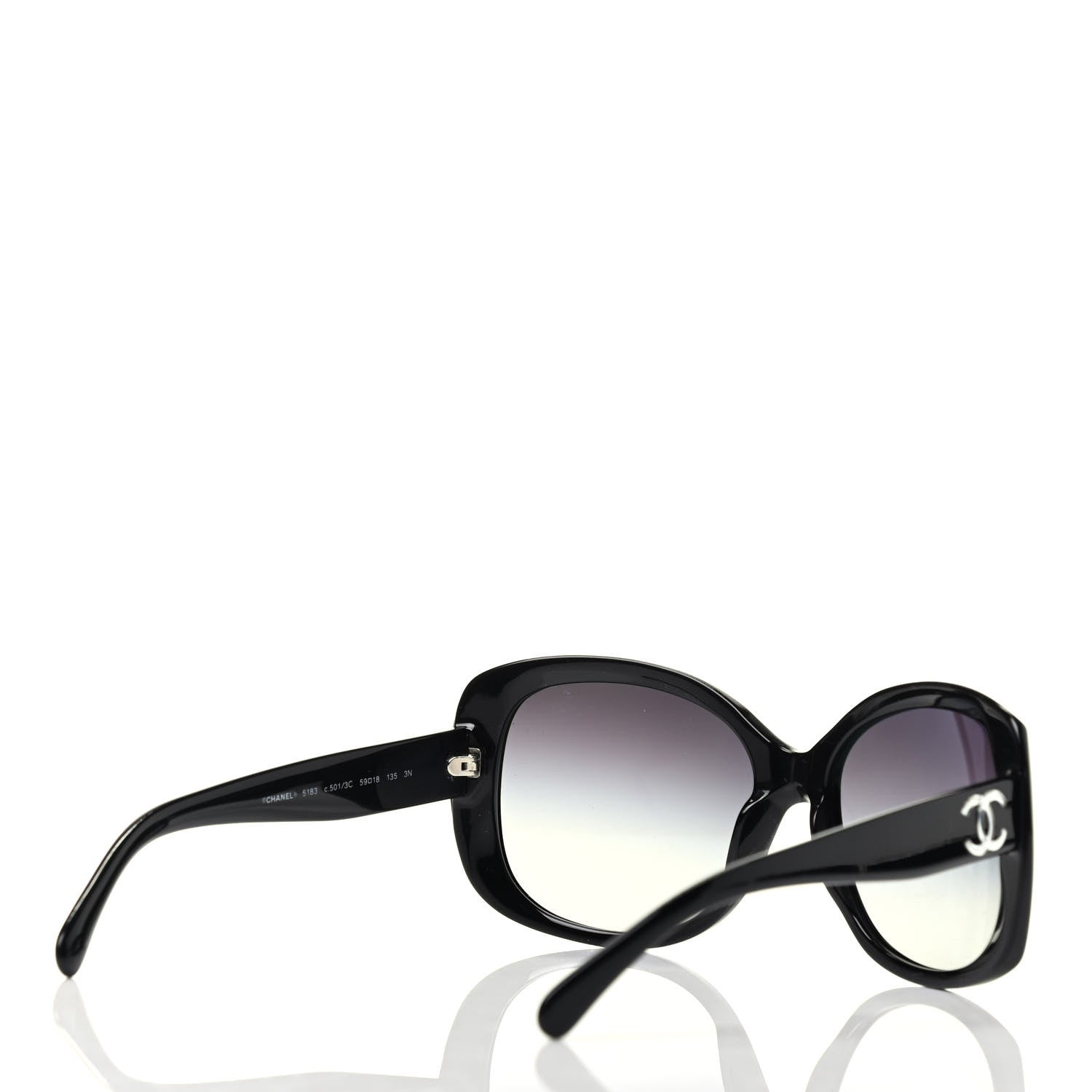 Chanel Acetate CC Sunglasses 5183 Black 4 of 7