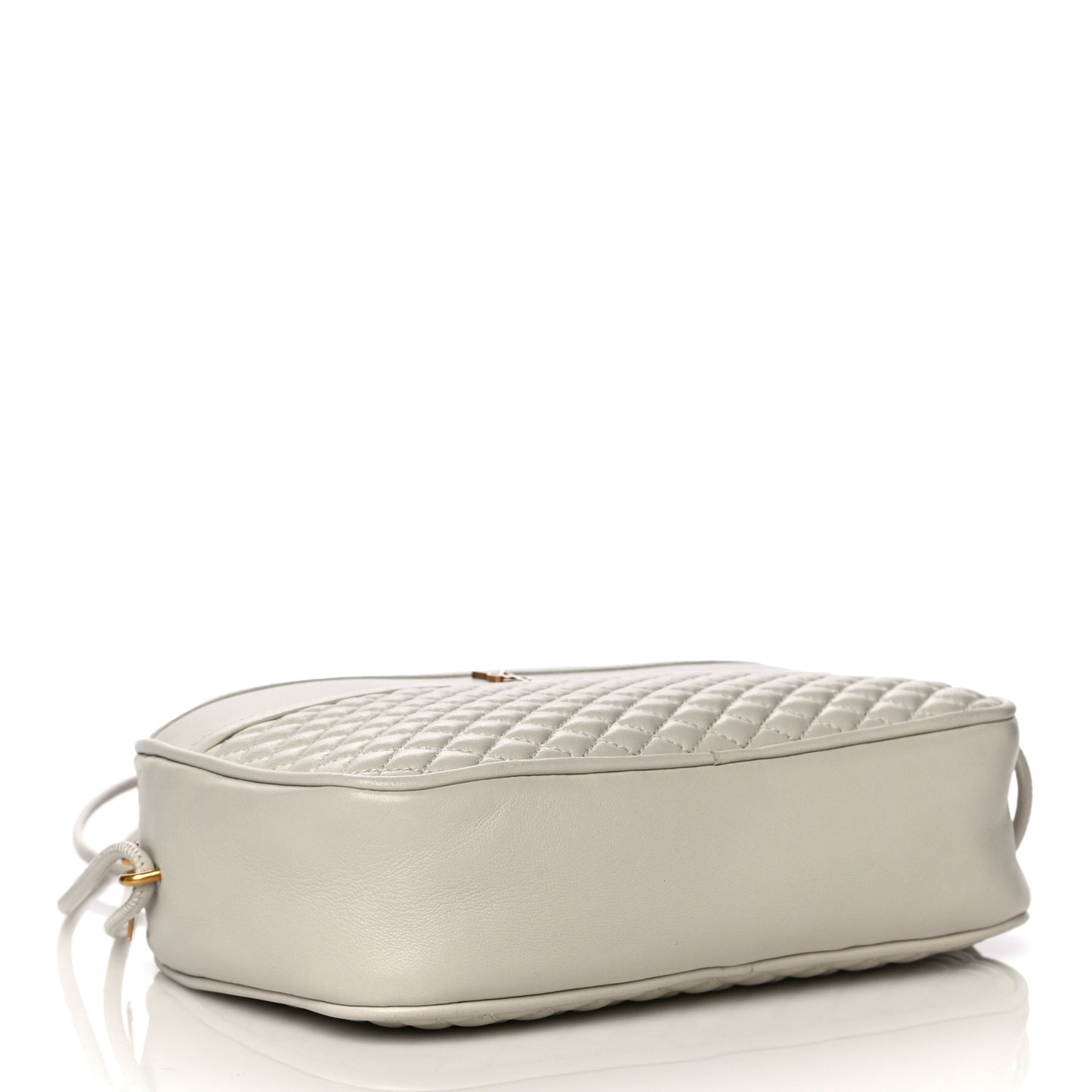 Lambskin Quilted Victoire Camera Bag Blanc Vintage