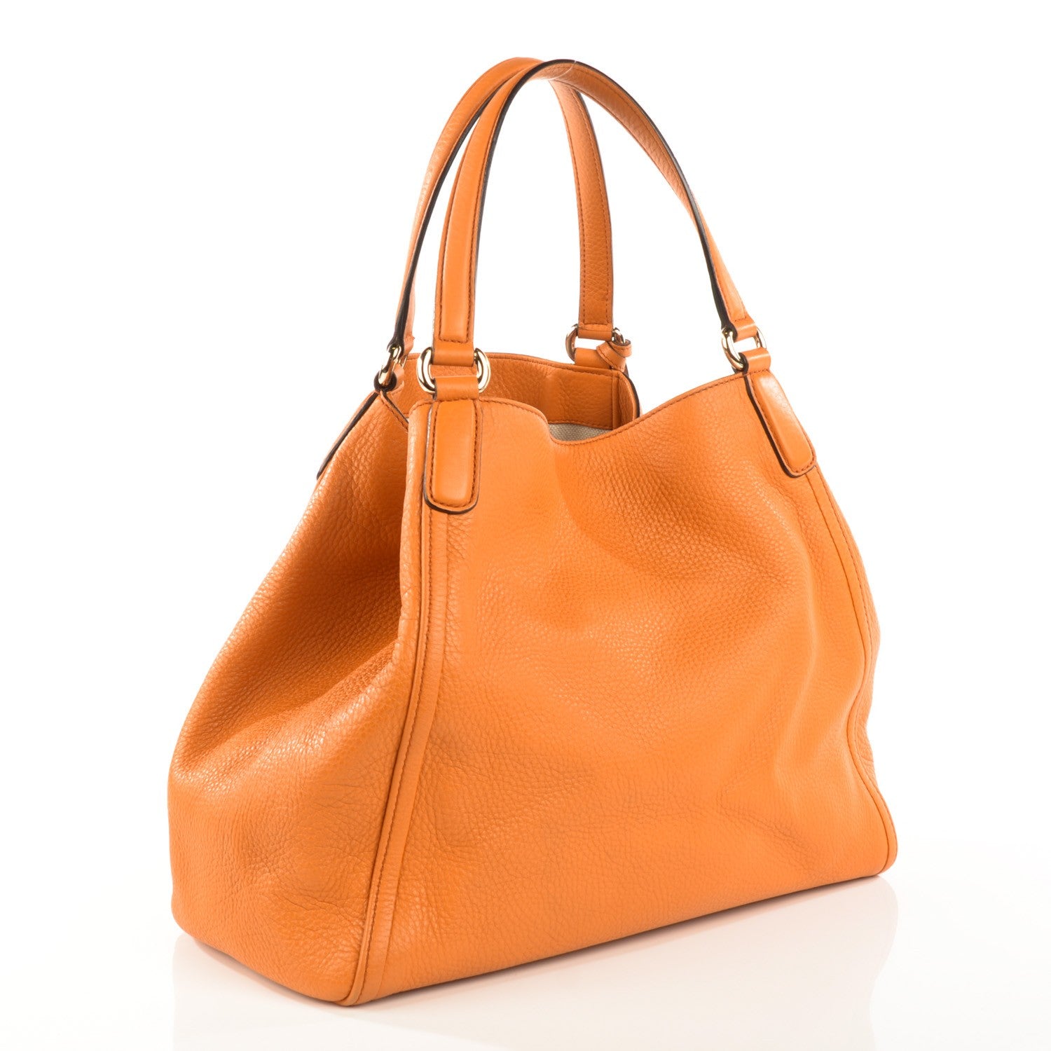 Gucci Pebbled Calfskin Medium Soho Shoulder Bag Curcuma 3 of 8