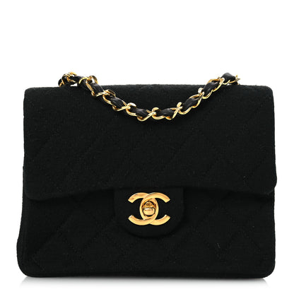 Chanel Jersey Quilted Mini Square Flap Black 1 of 12