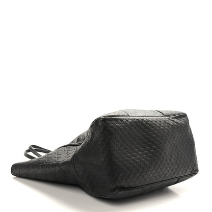 Gucci Guccissima Medium Bree Zippered Tote Black 4 of 13