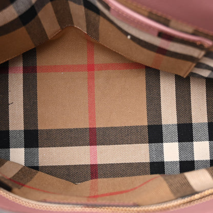 Burberry Soft Grain Calfskin Medium Buckle Tote  Dusty Pink 5 of 14