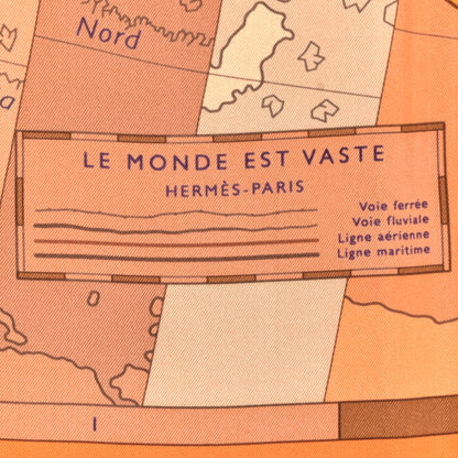 Hermes Silk Le Monde Est Vaste Scarf 90 3 of 4