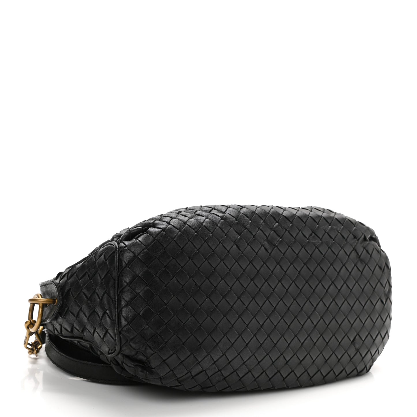 Nappa Intrecciato Shoulder Bag Black