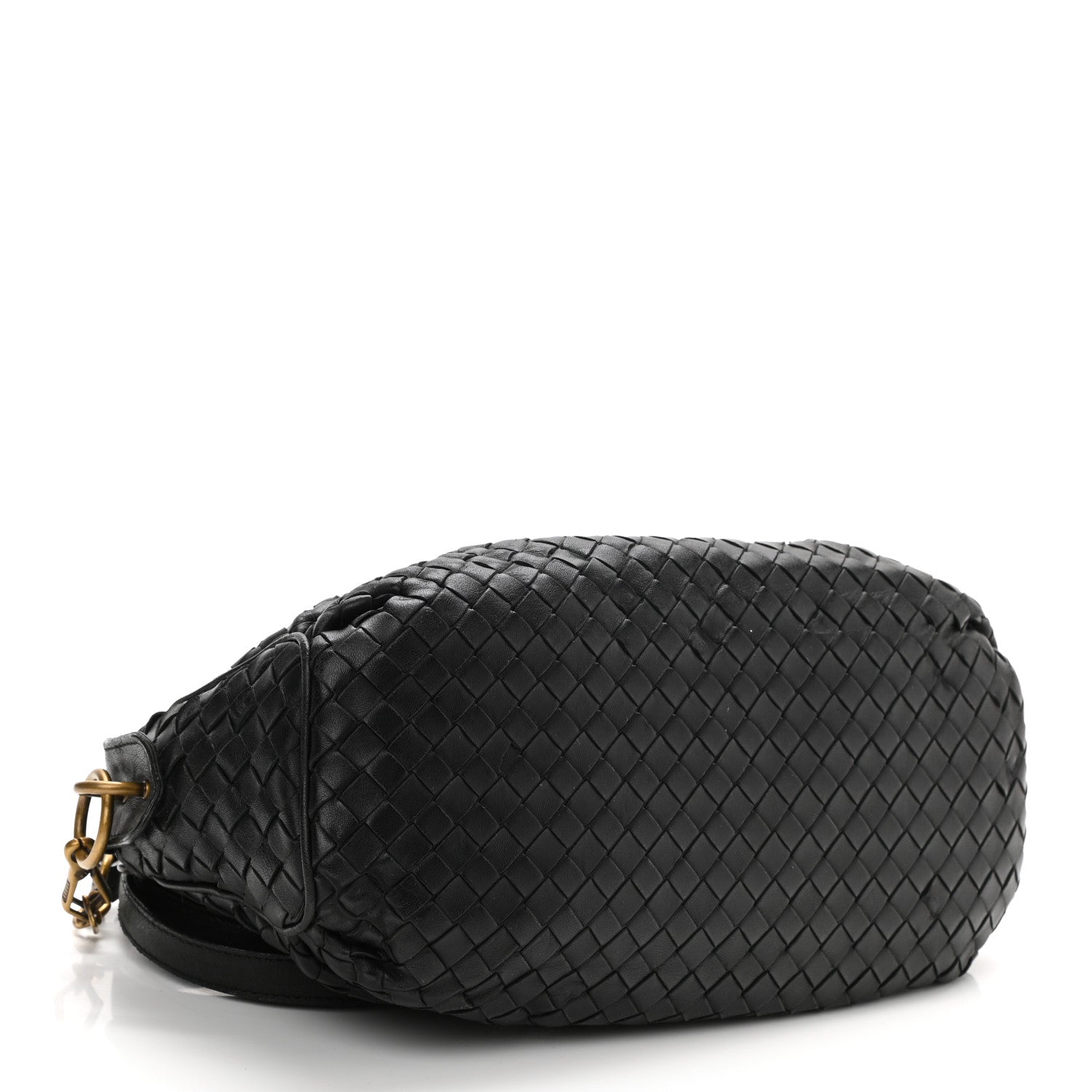 Bottega Veneta Nappa Intrecciato Shoulder Bag Black 3 of 9