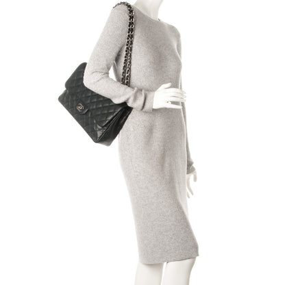 Chanel Caviar Quilted Jumbo Single Flap Black 2 of 7