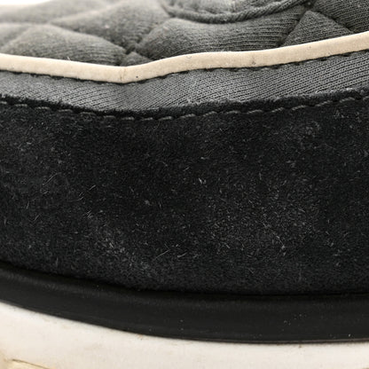 Chanel Fabric Suede Calfskin Quilted CC Sneakers 37 Dark Grey 15 of 15