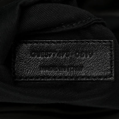 Saint Laurent Lambskin Quilted Medium Loulou Puffer Monogram Chain Satchel Black 7 of 10