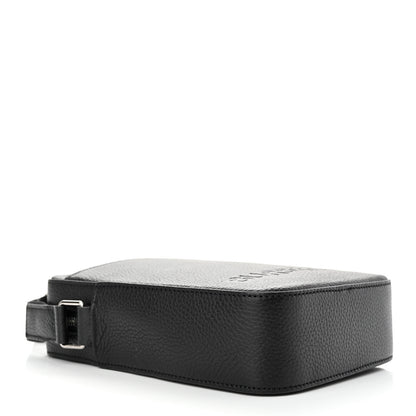 Burberry Grainy Calfskin Logo Embossed Crossbody Bag Black 4 of 10