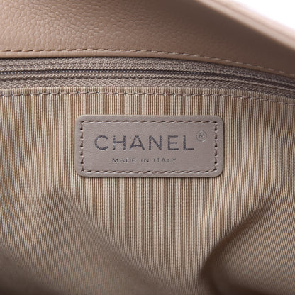 Chanel Grained Calfskin Quilted Large Zipped Shopping Tote Taupe 6 of 13
