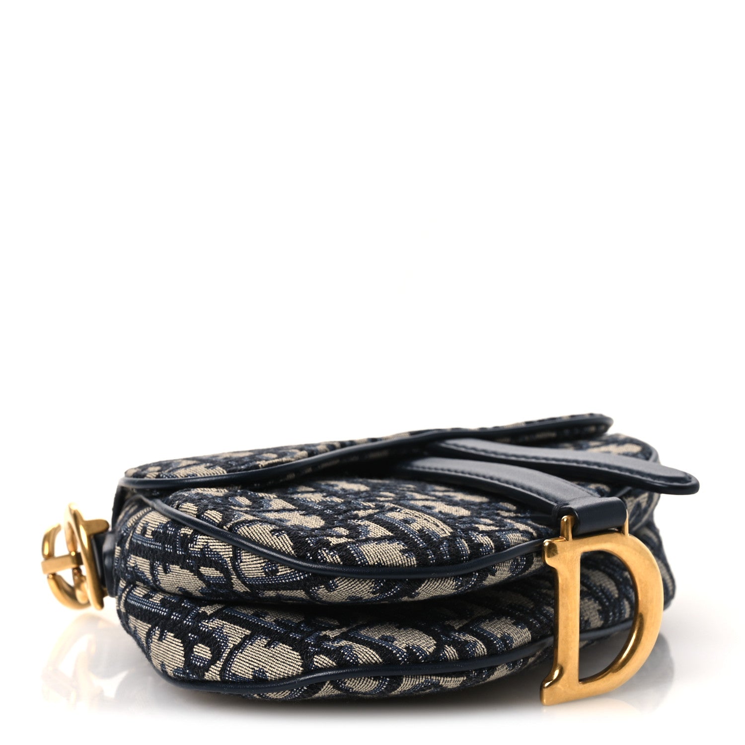 Christian Dior Oblique Mini Saddle Bag Blue 4 of 11