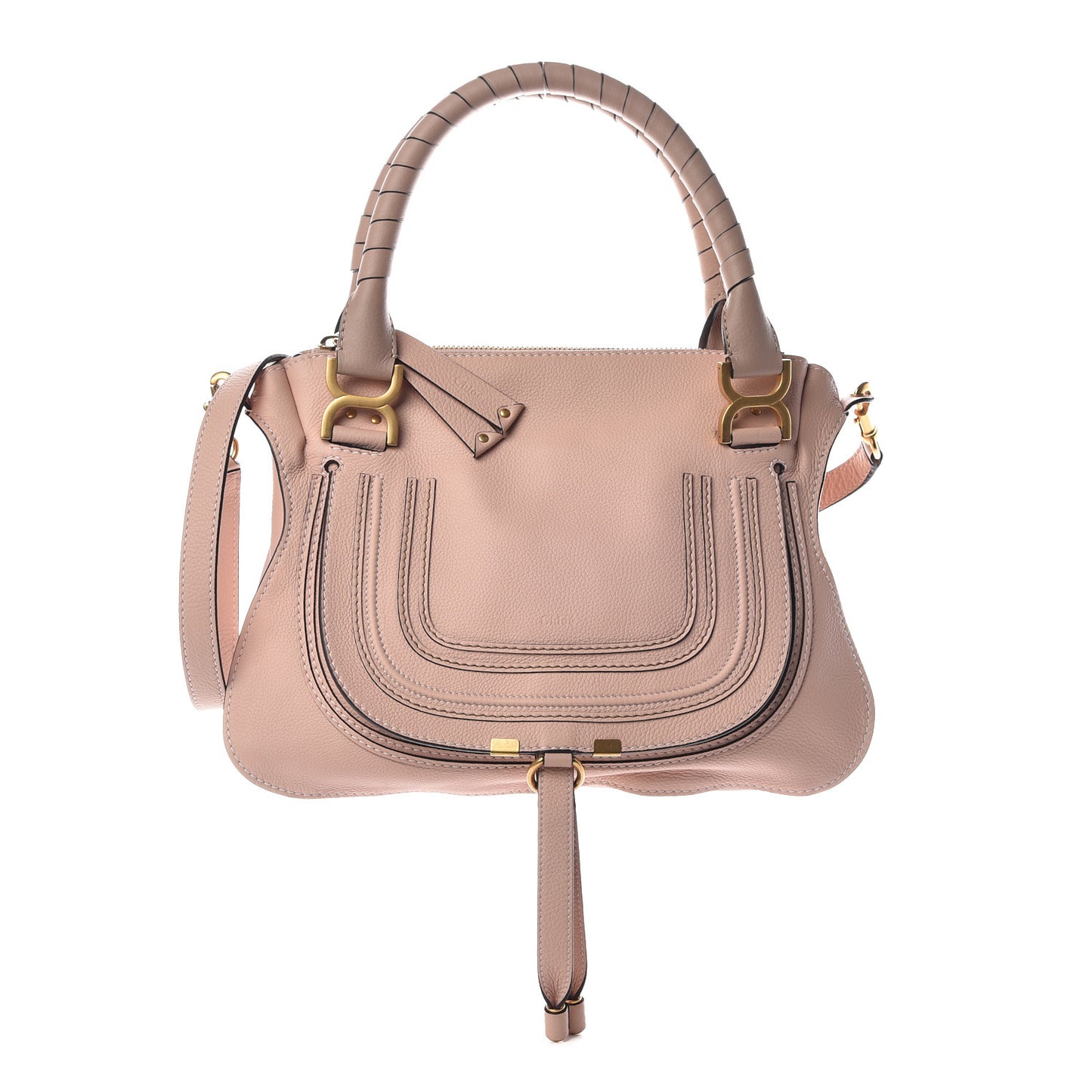 Calfskin Medium Marcie Satchel Blush Nude